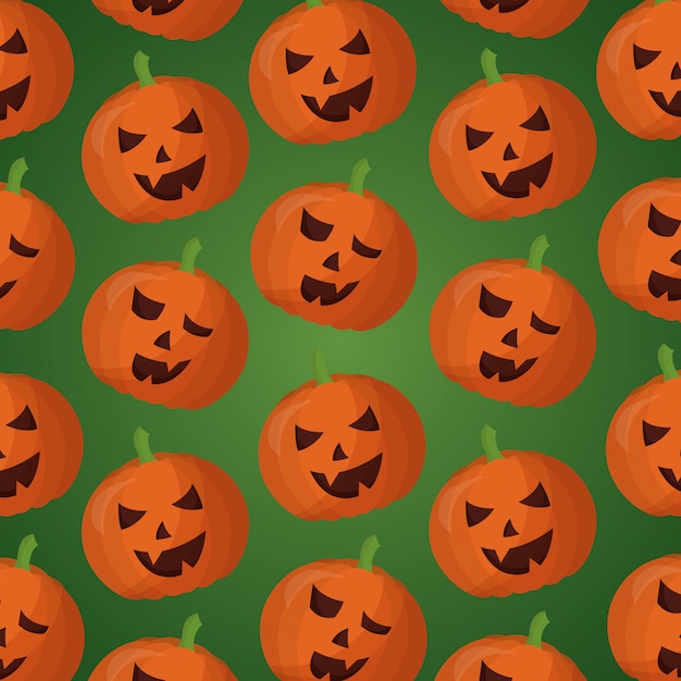 Free Vector happy halloween day seamless pattern