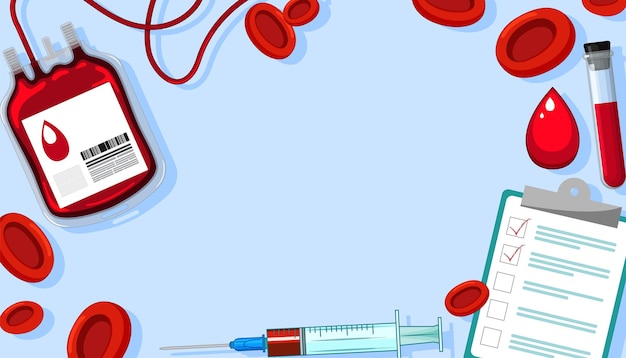 Free Vector medical blood donation and testing vector illustration