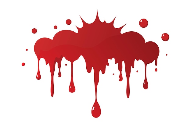 Vector blood stains flat vector illustration on white background