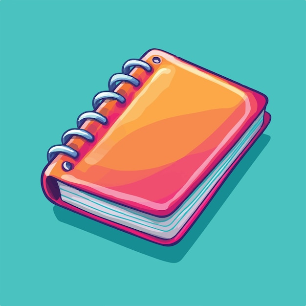 Vector charming and colorful notebook icon for social media saving vector illustration