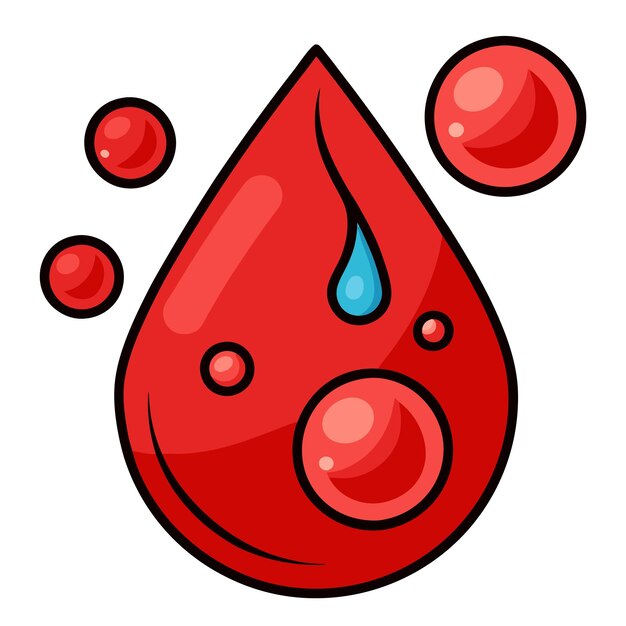 Vector drop of red blood cells clipart vector art and illustration